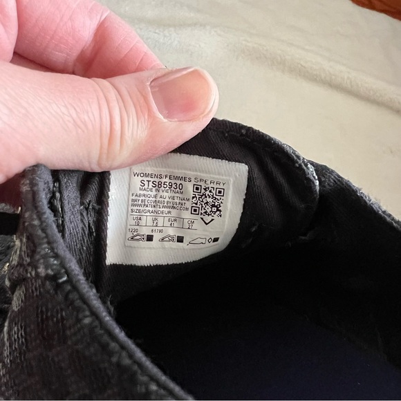 Sperry Top Sider Black Cheetah Print Lace Up Shoes - Size 10 - Picture 5 of 6